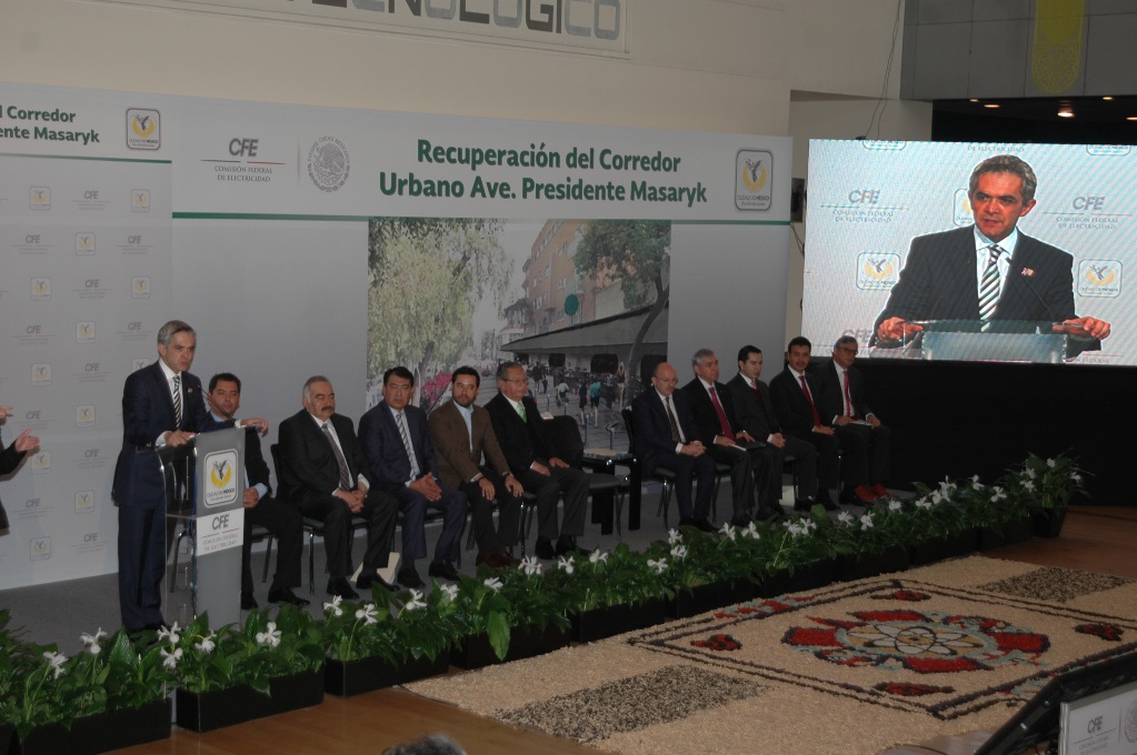 Presentan GDF y CFE Proyecto de Recuperación del Corredor Urbano Avenida Presidente Masaryk