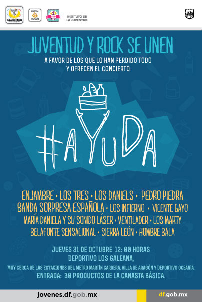 Juventud y Rock se unen a favor de los que lo han perdido todo y ofrecen el concierto