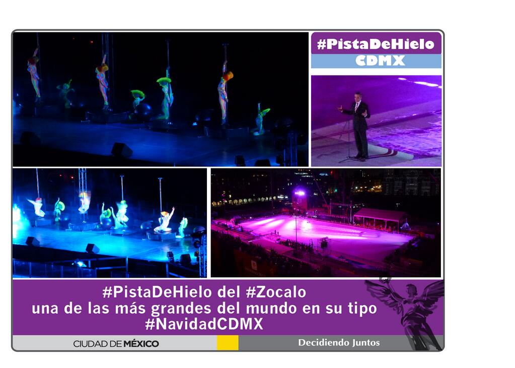 SE INAUGURA PISTA DE HIELO EN EL ZOCALO CAPITALINO