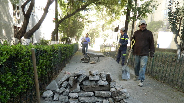 Miguel Hidalgo rehabilitó 37 mil 748 m2 de banquetas