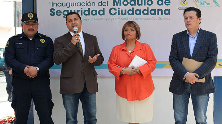 Inaugura Miguel Hidalgo módulo de vigilancia en la colonia Granada