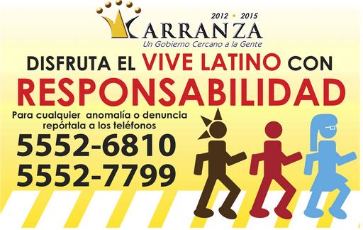 ALISTA V. CARRANZA OPERATIVO DE SEGURIDAD PARA EL VIVE LATINO 2014