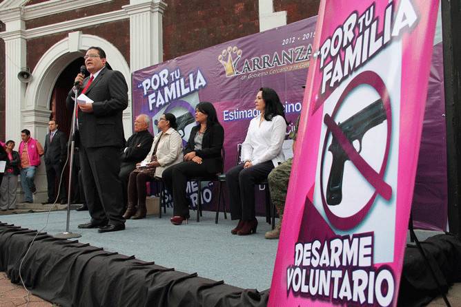 INICIA PROGRAMA a€œPOR TU FAMILIA, DESARME VOLUNTARIO 2014a€ EN V. CARRANZA