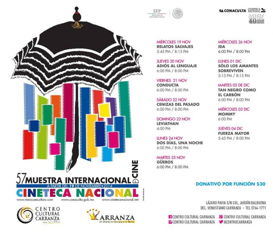 V.CARRANZA PRESENTA 57 MUESTRA INTERNACIONAL DE CINE