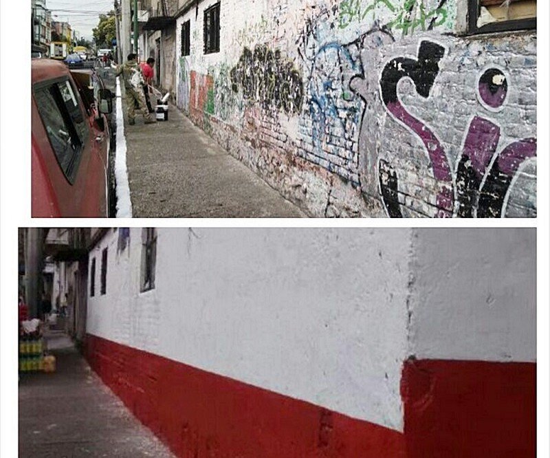 Cuajimalpa mejora su imagen urbana a través del Programa Antigraffiti