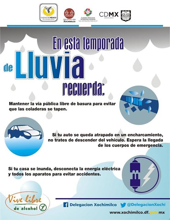 INTENSIFICA XOCHIMILCO ACCIONES POR LLUVIAS