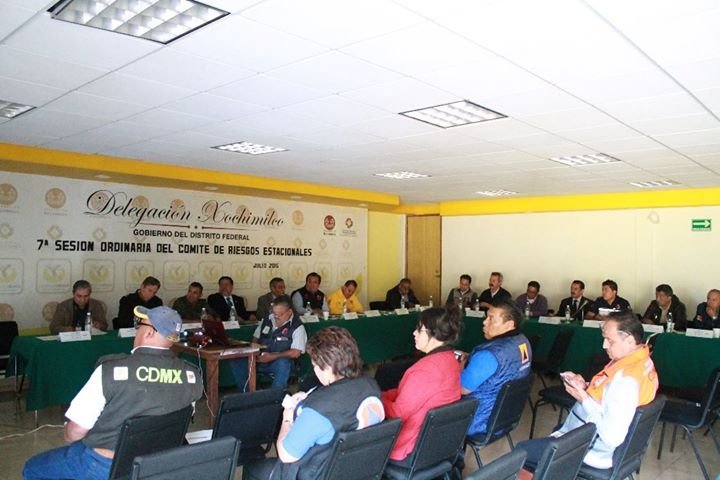REPRESENTANTES DE PROTECCIÓN CIVIL DEL D.F. SE REUNEN EN XOCHIMILCO
