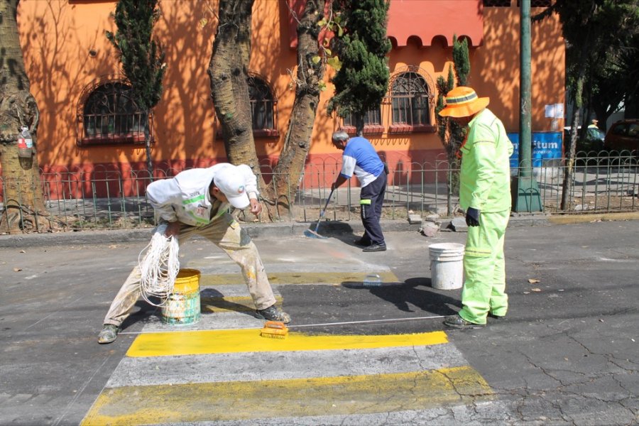 Alumnos y maestros beneficiados con obras de mantenimiento otorgadas por la Delegación Benito Juárez