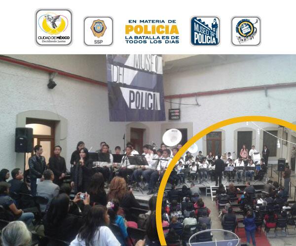 Rotundo éxito de la Banda de Música de niños de la SSPDF, en su presentación en el Museo del Policía