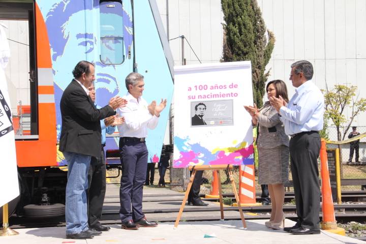 SE PONE EN MARCHA TREN DEL METRO RECUPERADO DE NOMBRE OCTAVIO PAZ