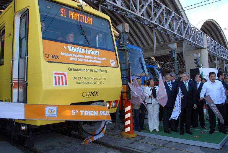 QUINTO TREN RECUPERADO PARA LÍNEA A DEL STC METRO; BENEFICIARÁ A 380 MIL PERSONAS