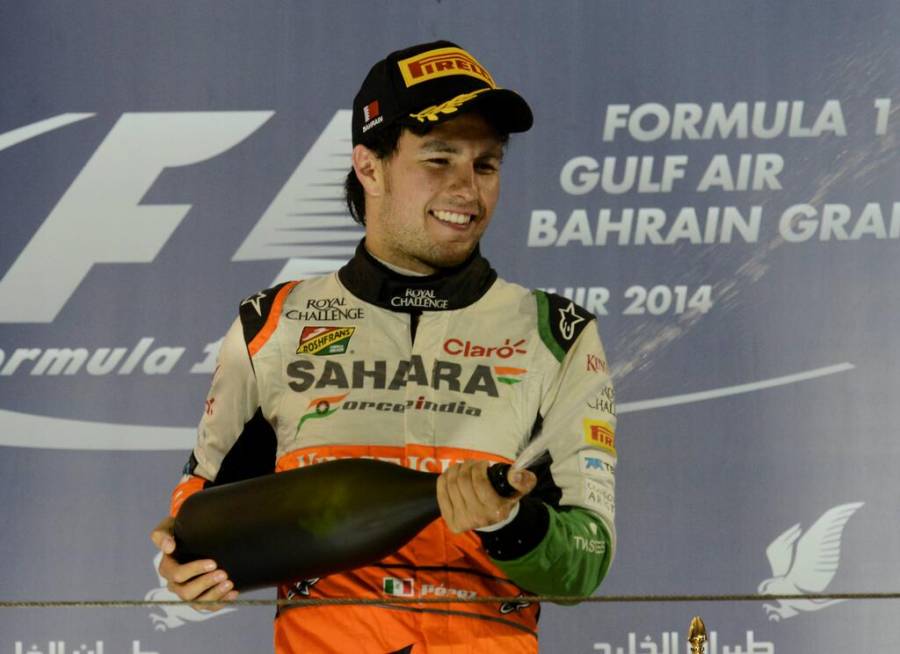 SERGIO CHECO PÉREZ SE SUBE AL PODIO EN BAHRÉIN