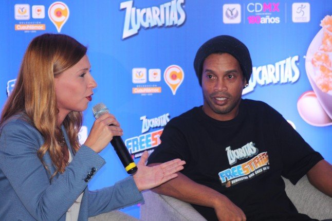 Ronaldinho regresó a México para promocionar una campaña de Zucaritas