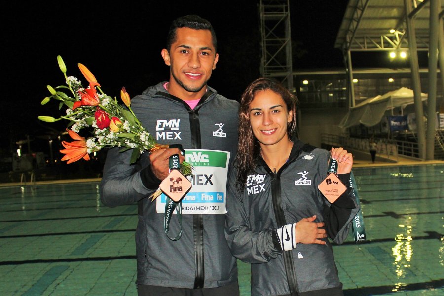Cierra México con plata y bronce en la Serie Mundial de Clavados FINA Mérida 2015