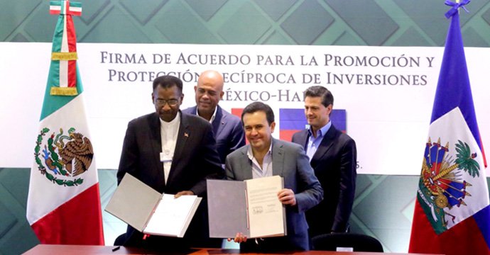 MÉXICO Y HAITÍ SUSCRIBEN ACUERDO PARA LA PROMOCIÓN Y PROTECCIÓN RECÍPROCA DE LAS INVERSIONES