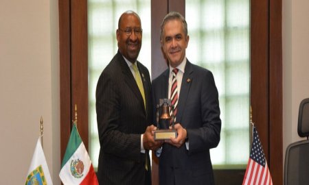 Recibe Jefe de Gobierno a Alcalde de Filadelfia de visita en MÃ©xico