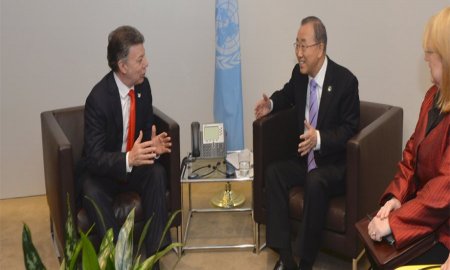 PRESIDENTE SANTOS AGRADECE INMENSO INTERÃ‰S DE BAN KI-MOON EN EL PROCESO DE PAZ