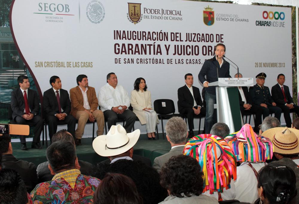 Chiapas, Espacio Idóneo Para Fortalecer El Estado De Derecho: Segob