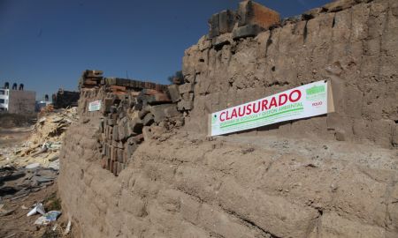 Destruyen hornos ladrilleros contaminantes