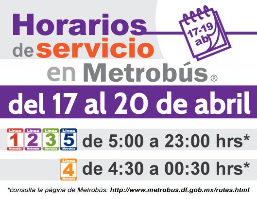 HORARIOS DEL TRANSPORTE PÚBLICO, HOY NO CIRCULA Y OPERATIVO DE SEGURIDAD EN SEMANA SANTA