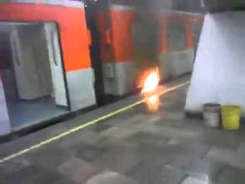 Aclaran incendio en tren en la Línea 7 del Metro (video)
