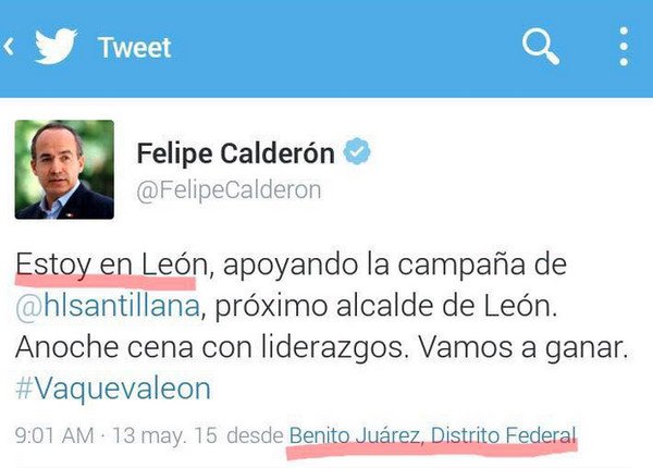 Ex presidentes OmniPresentes, twiteando en LeÃ³n desde la Benito JuÃ¡rez