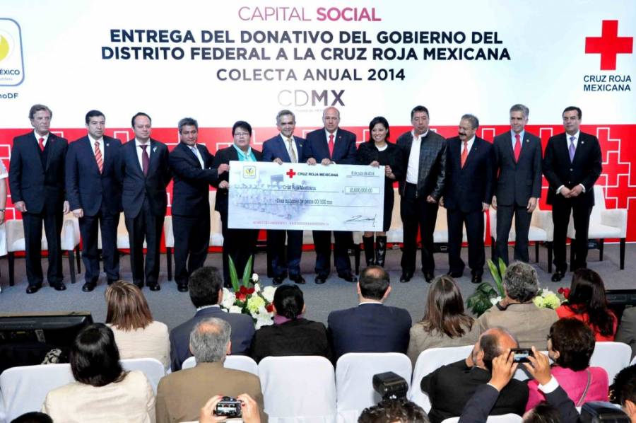 Entrega Gobierno de CDMX donativo por 10 mdp a Cruz Roja Mexicana