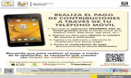 â€œTesorerÃ­a GDFâ€, nueva aplicaciÃ³n para telÃ©fonos mÃ³viles