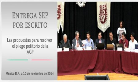 ENTREGA SEP POR ESCRITO LAS PROPUESTAS PARA RESOLVER EL PLIEGO PETITORIO DE LA AGP