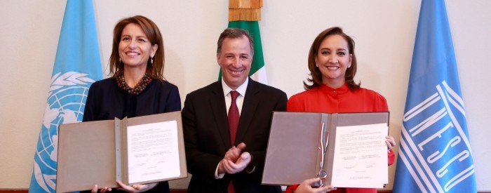 FIRMAN CONVENIO DE COLABORACIÓN SECTUR Y LA UNESCO EN MÉXICO PARA EL DESARROLLO DE PROYECTOS DE TURISMO SUSTENTABLE