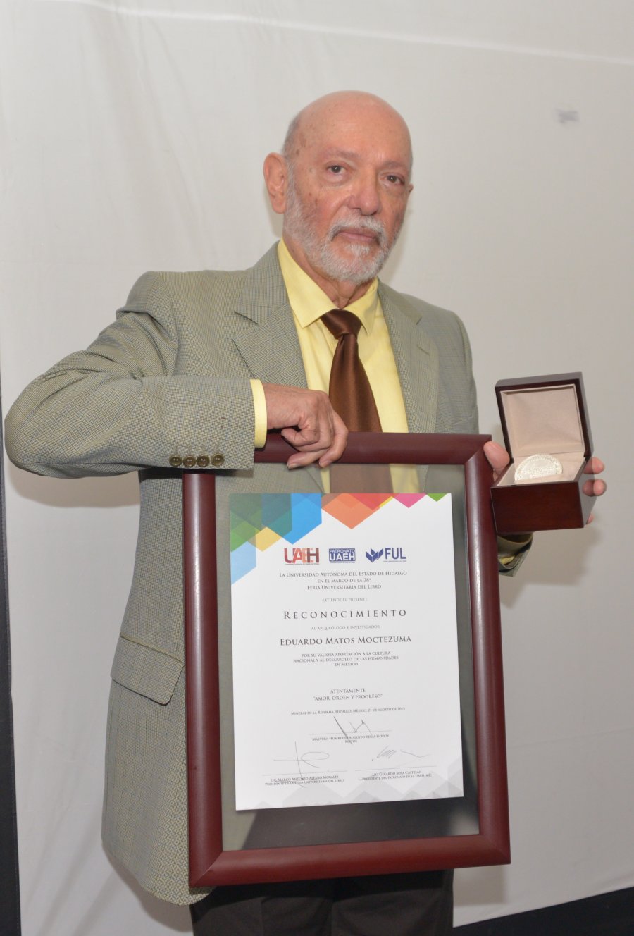 EDUARDO MATOS MOCTEZUMA RECIBIÃ“ EL PREMIO JUAN CRISÃ“STOMO DORIA A LAS HUMANIDADES