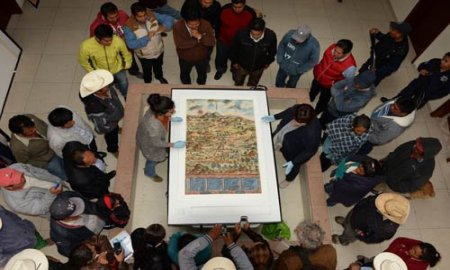 SAN PABLO AHUATEMPAN, PUEBLA, REDESCUBRE SU TERRUÃ‘O CON UN MAPA RESTAURADO POR EL INAH
