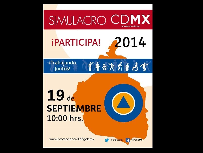 Mega Simulacro en la Ciudad de México: 19 Septiempre, 10:00 hrs