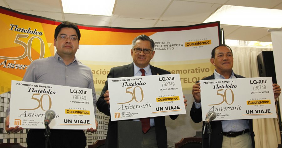 EMITE STC BOLETO CONMEMORATIVO POR EL 50 ANIVERSARIO DE LA UNIDAD HABITACIONAL TLATELOLCO