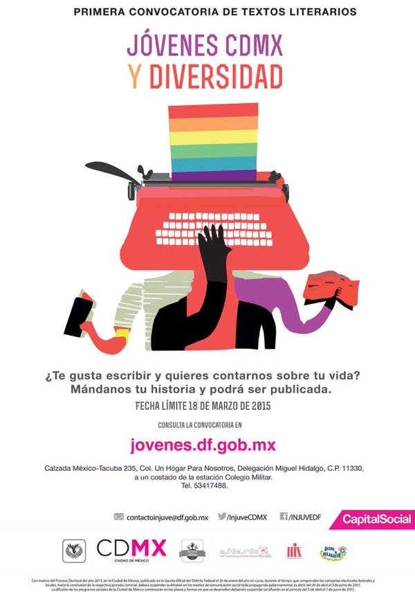 Injuve convoca a realizar cortometrajes y textos sobre la diversidad en la CDMX