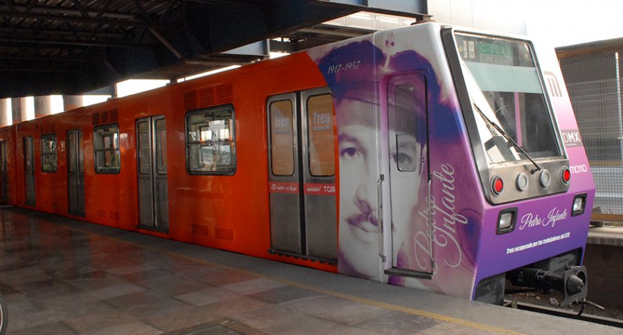 Homenaje a Pedro Infante con tren recuperado para la Línea B del STC
