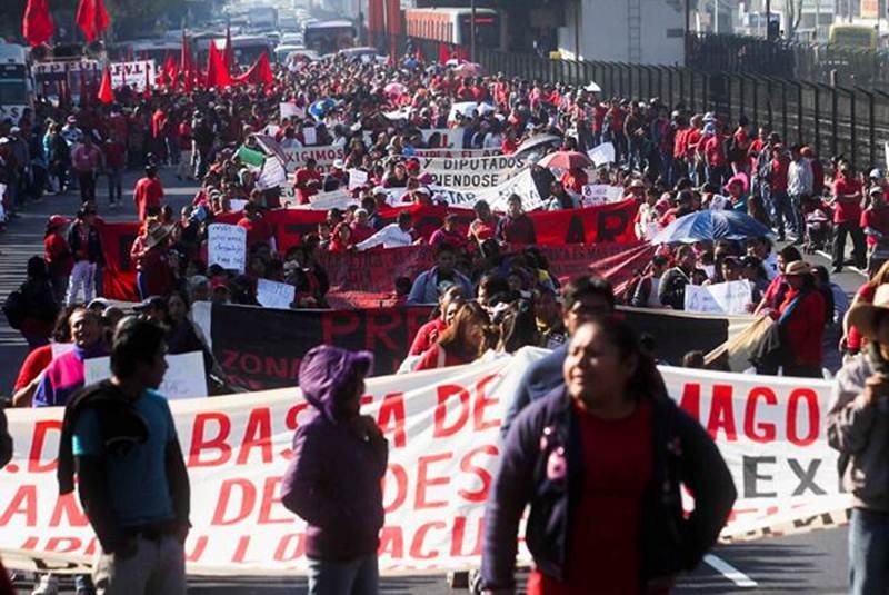 MARCHA DEL FPFVI PROVOCA CAOS EN TLALPAN