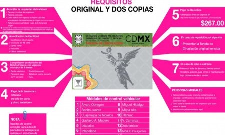 Exhorta Semovi a anticipar trÃ¡mite de tarjeta de circulaciÃ³n; amplÃ­a horario en mÃ³dulo de Insurgentes