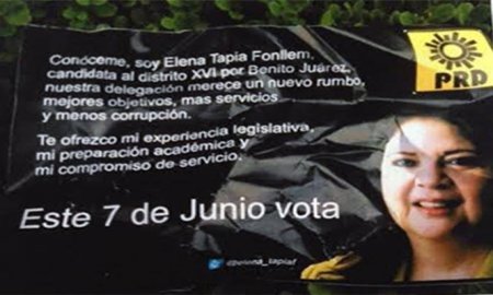 DENUNCIAN ANTE EL IEDF ACTOS ANTICIPADOS DE CAMPAÃ‘A DE ELENA TAPIA DEL PRD