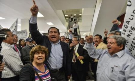 PROTESTA DE TAXISTAS DEL AICM.