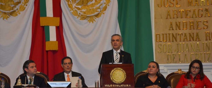 Presenta Mancera Tercer Informe ante Asamblea Legislativa del Distrito Federal