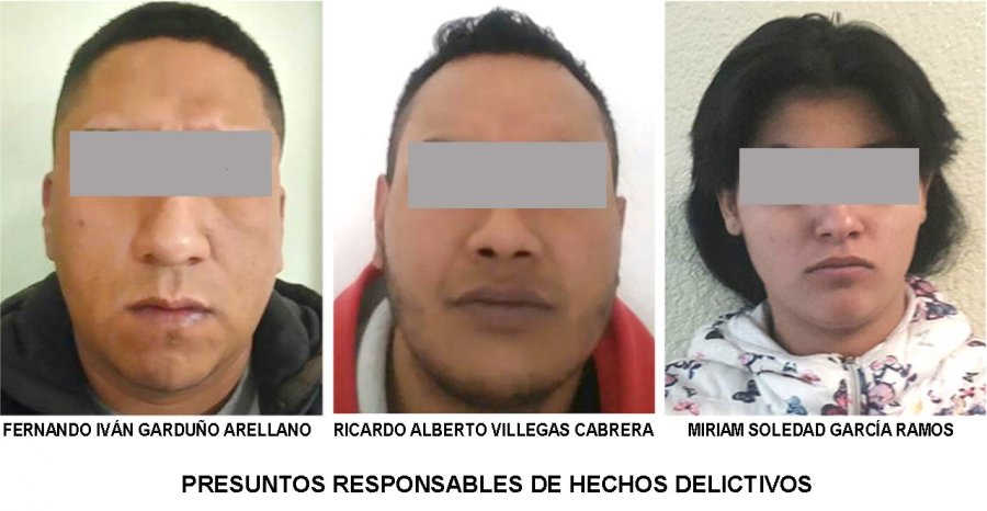 DETIENE PGJDF A DOS HOMBRES Y UNA MUJER RELACIONADOS CON ASALTO A CASA DE EMPEÑO