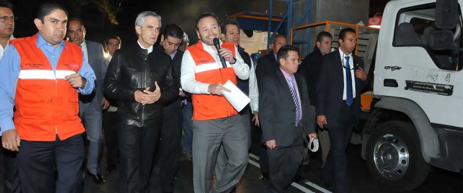 Supervisa Jefe de Gobierno trabajos de señalización en Eje 3 Sur