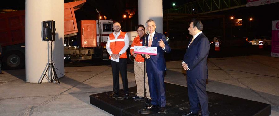 Supervisa Jefe de Gobierno trabajos de Atención a la Red Vial de Avenida Oceanía