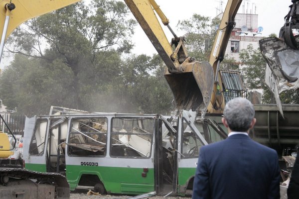 1600 MICROBUSES FUERON CHATARRIZADOS EN LA CDMX