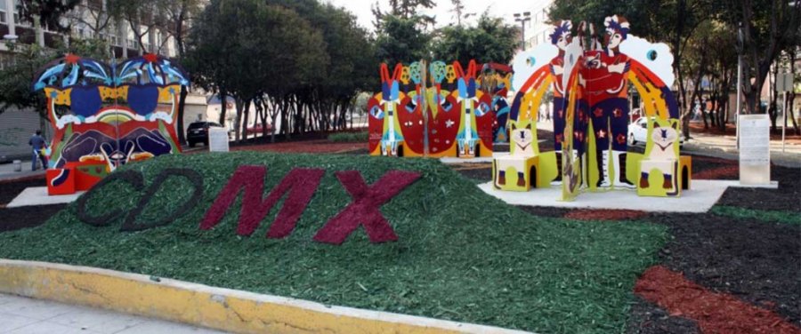 Inaugura Secretario de Cultura de CDMX piezas escultóricas a€œLa Siempre Viva Vivea€ en plaza Tlaxcoaque