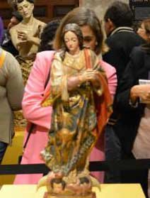 ESPECIALISTAS DEL INAH RECUPERAN POLICROMÍA DE LA VIRGEN DE LA DEFENSA