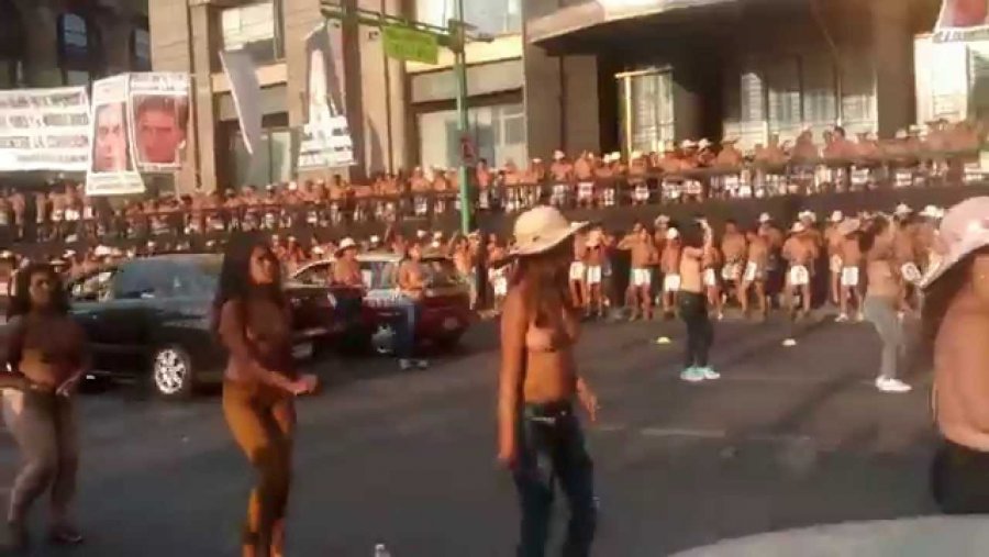 Se retira plantón de movimiento de los 400 pueblos del Eje Central