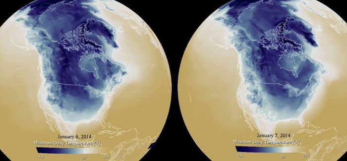 El Vórtice Polar que congeló gran parte de Estados Unidos comienza a moverse hacia nuestro país