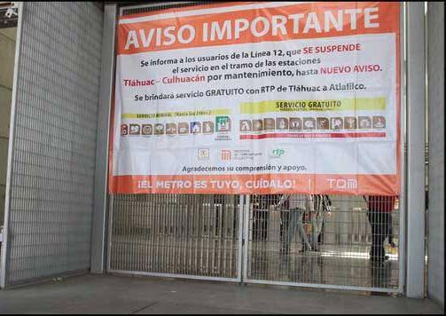 RECLAMAN AVANZAR EN CASTIGO A RESPONSABLES POR L12 DEL METRO